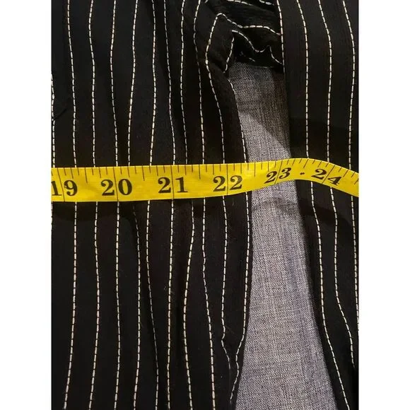 Phat Farm‎ Shirt Men's Large L Black White Pin Striped Button Up Long Sleeve VTG - Picture 11 of 11